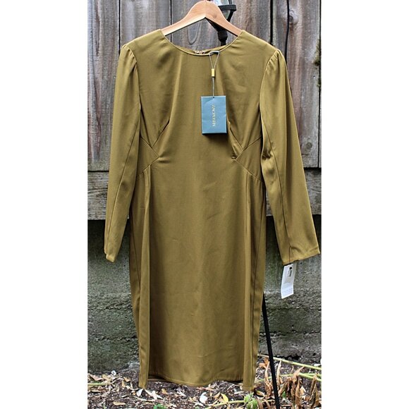 New w/Tags - Zac Posen Designer Tailored Sheath Dress in Stretch Triacetate - 10 - Picture 4 of 13
